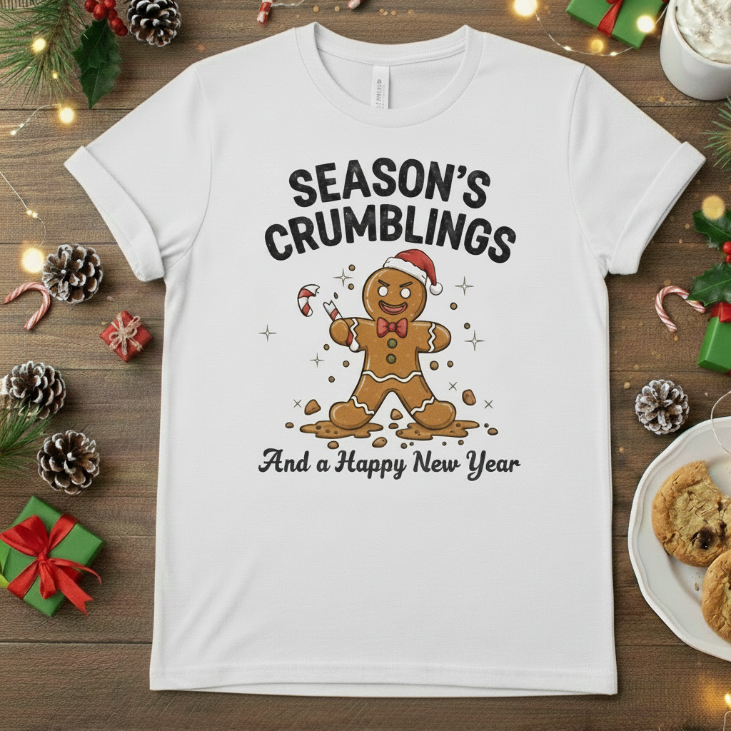 Ginger Bread Christmas 100% Polyester T-Shirt