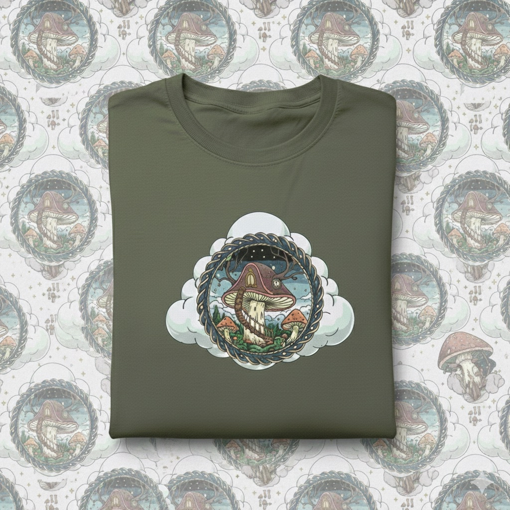 100% Cotton Nature Mushroom Long Sleeve