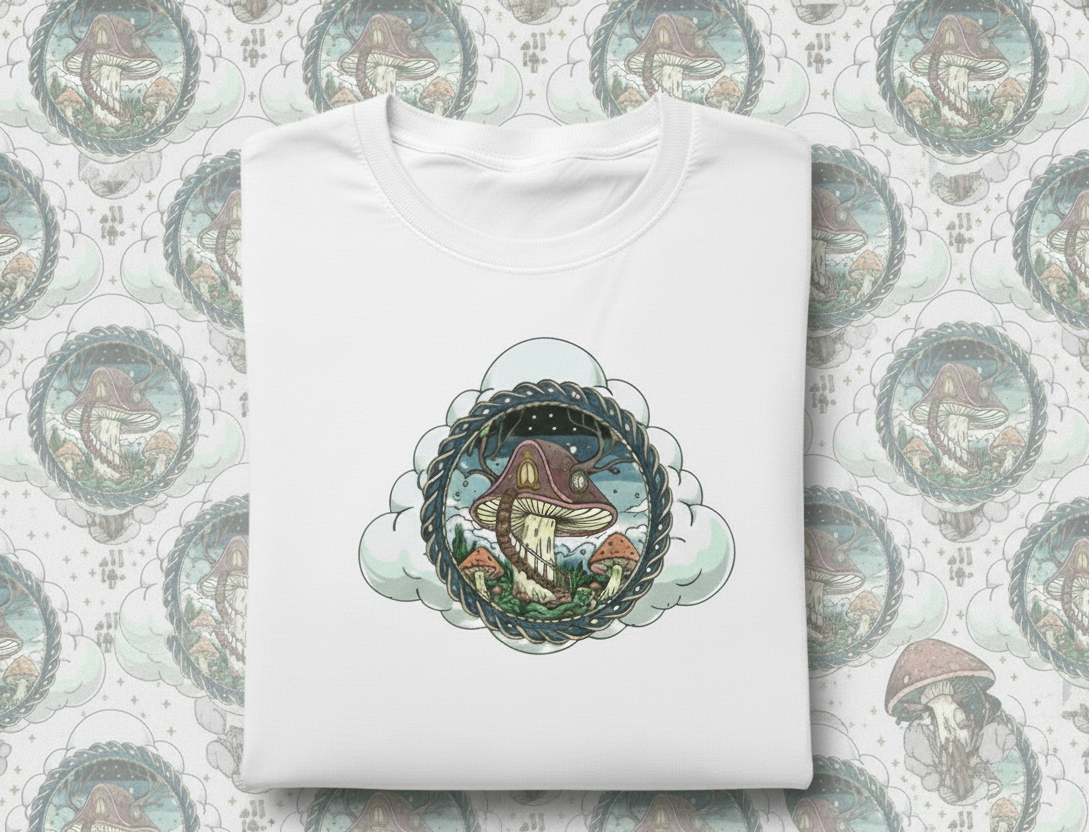 100% Cotton Nature Mushroom Long Sleeve